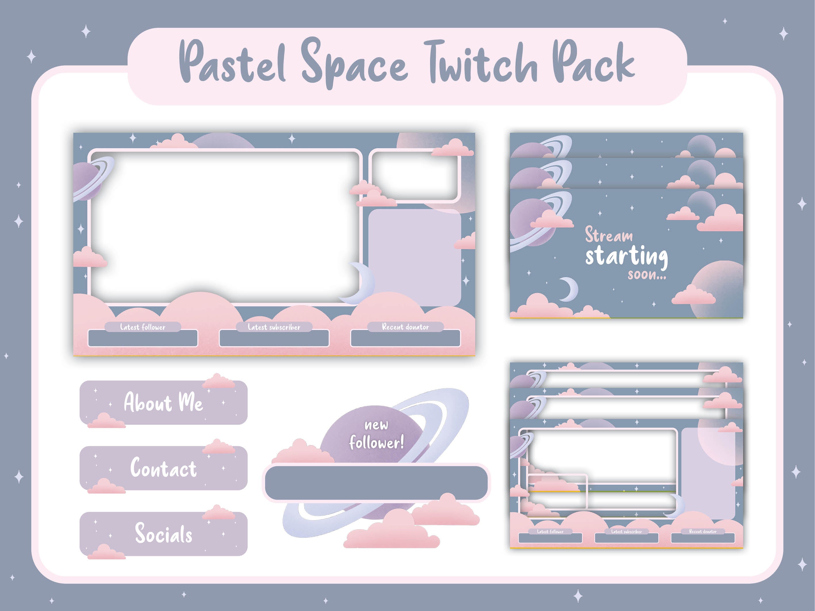 Pastel Space Twitch Pack