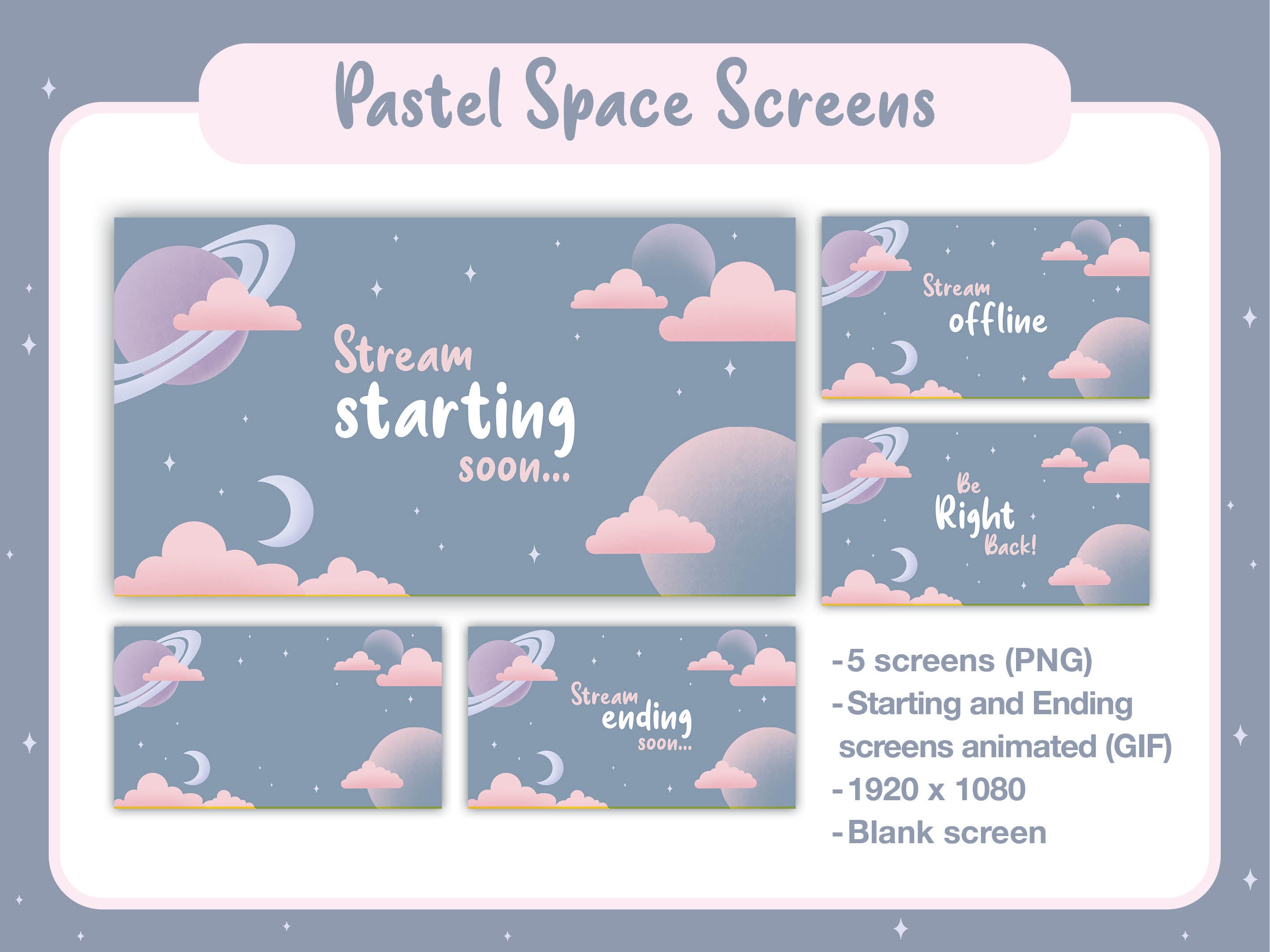 Pastel Space Twitch Pack