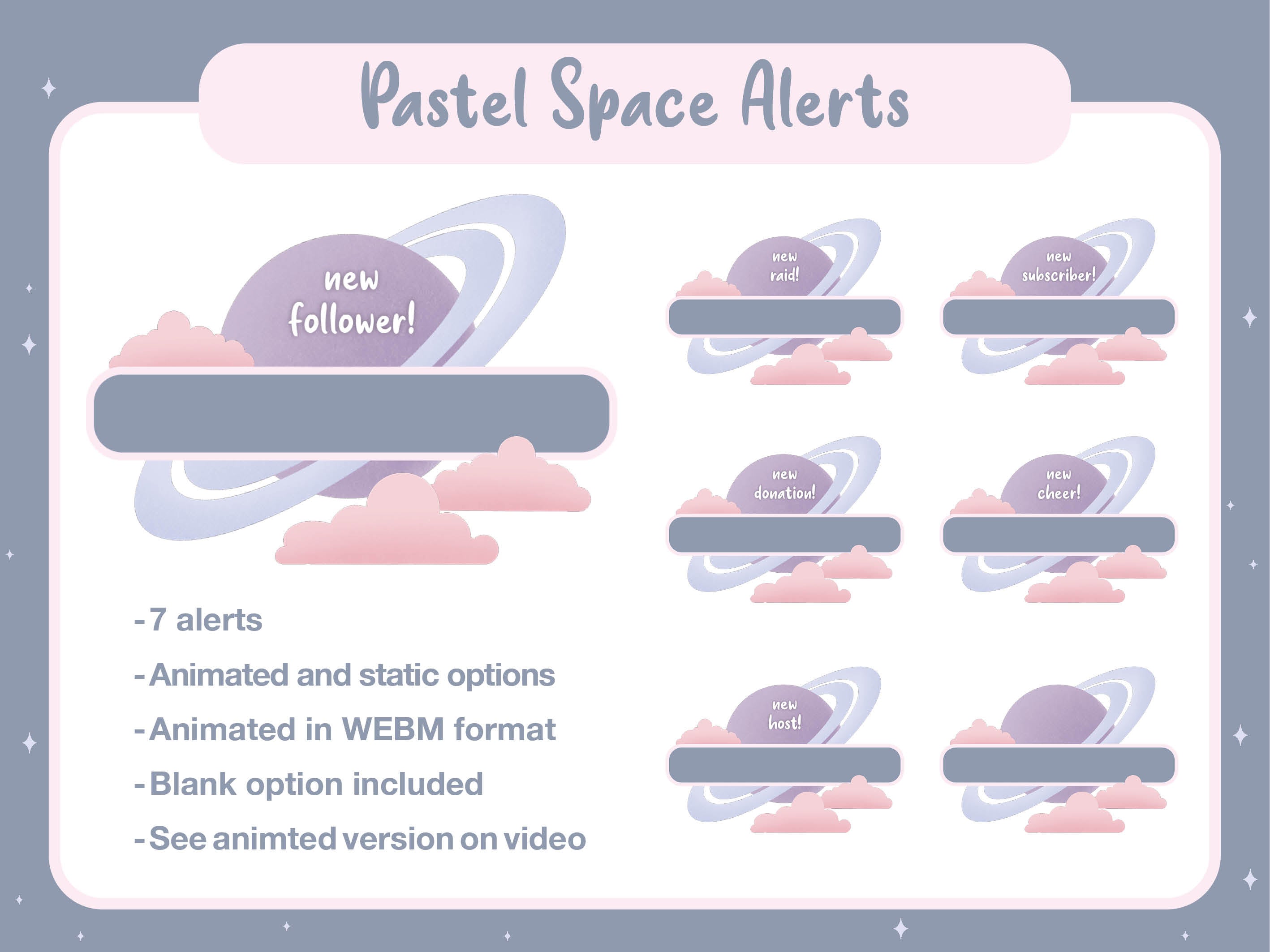 Pastel Space Twitch Pack