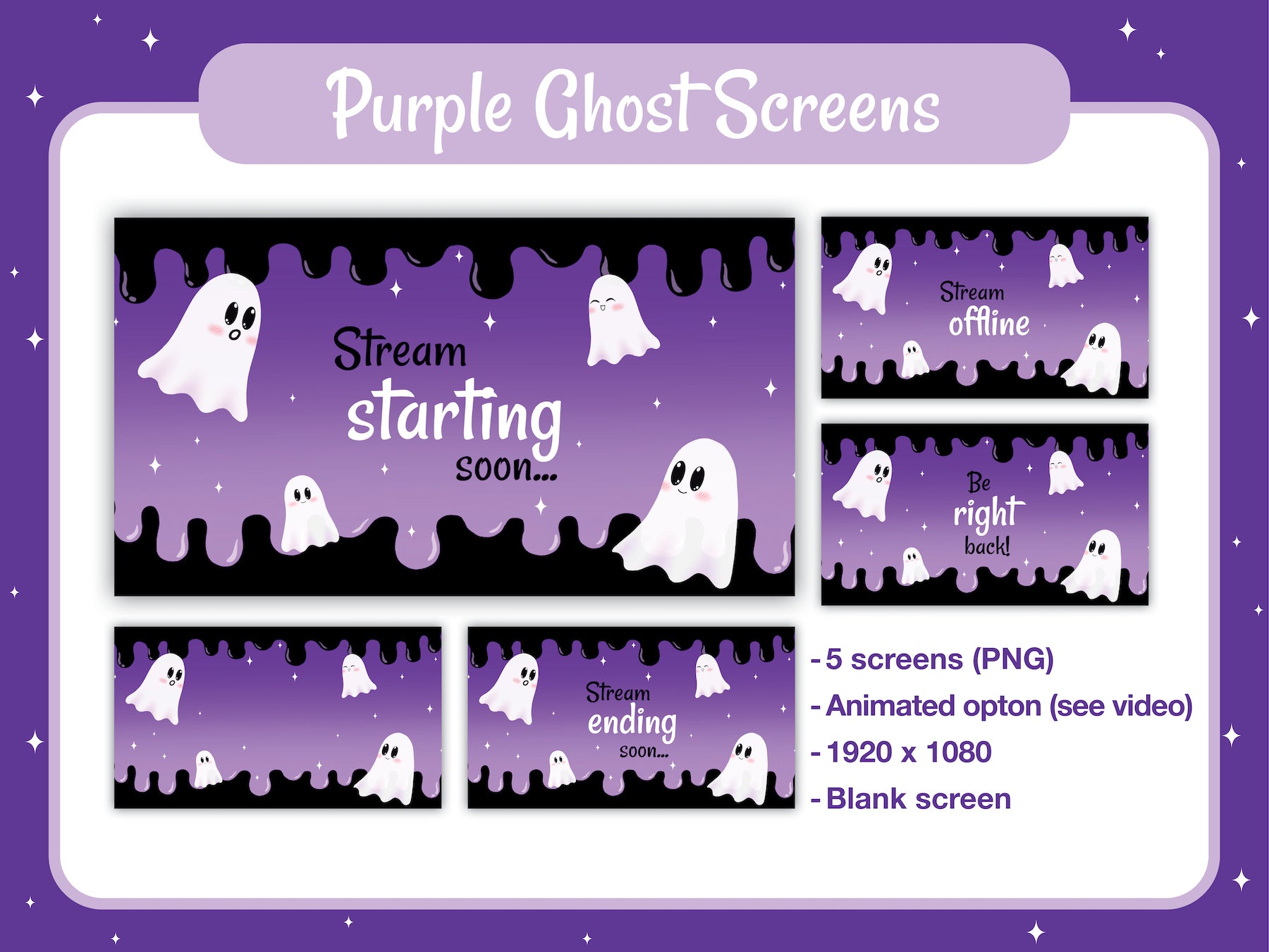 Purple Ghost Twitch Pack