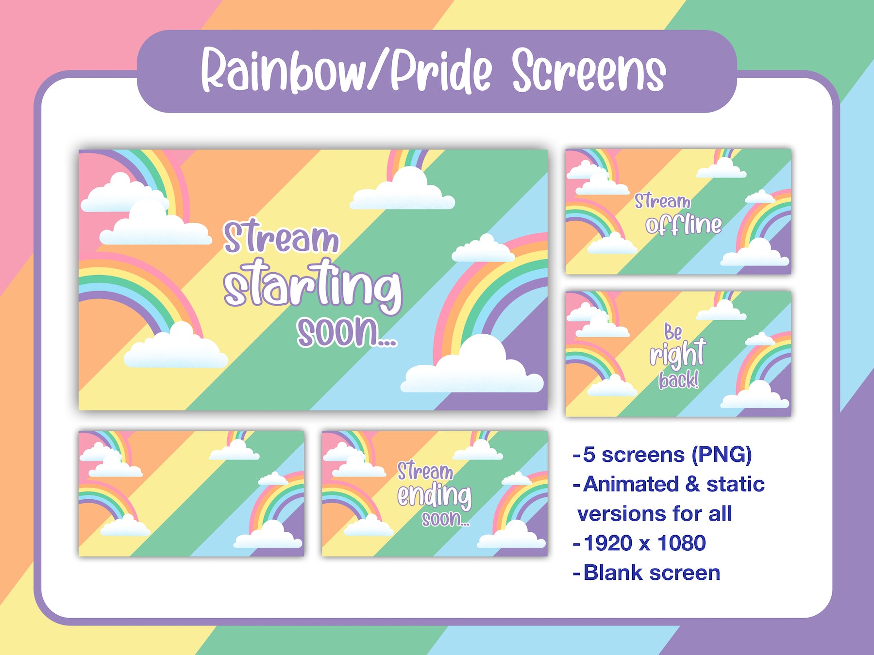 Rainbow Pride Twitch Pack