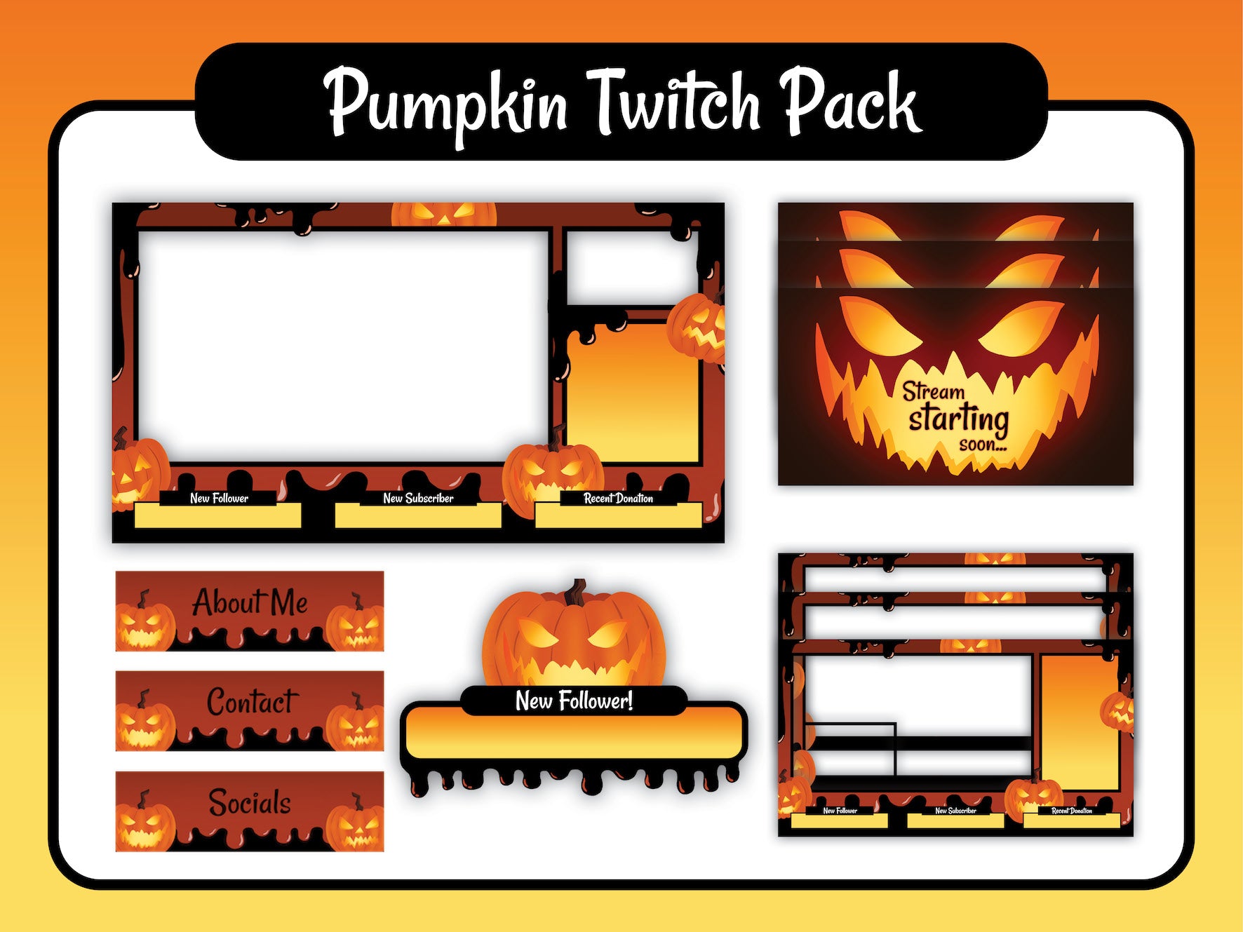 Halloween Pumpkin Twitch Pack